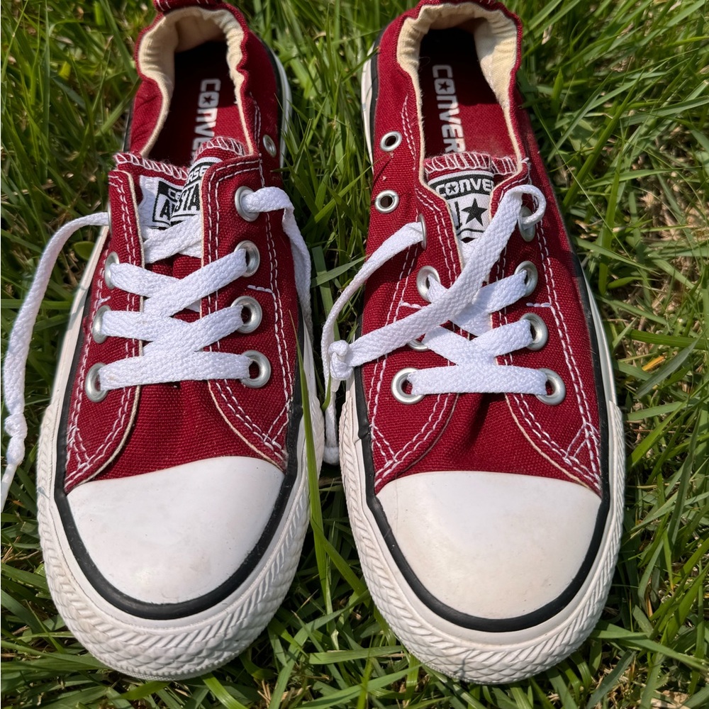 Maroon Converse - image 1